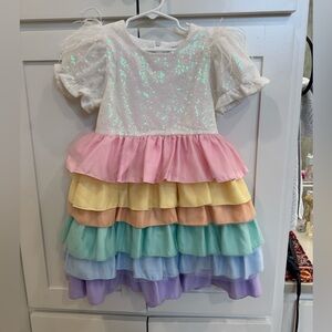 Lola and Boys sequin and ruffle dress